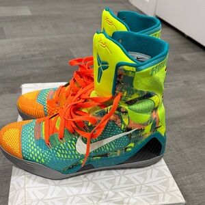 Kobe Bryant Nike Men’s High-Top Sneakers - Orange, Green, Blue